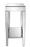 Simple Mirrored Console With Shelf