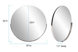 Triumph Wall Mirror Polished Silver