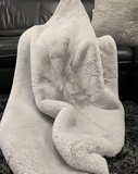 Faux Chinchilla 50" x 60" Throw Blanket Silver