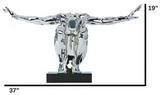 Chrome Man with Outstretched Arms Sculpture Large