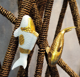 Gold Koi Fish Wall Decor Set of 10