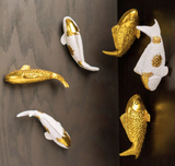 Gold Koi Fish Wall Decor Set of 10