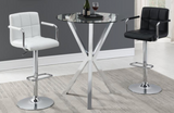 Tripointe Glass and Chrome Round Bar Table