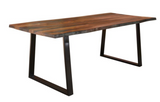 Live Edge Rectangular Modern Wood Dining Table