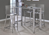 Simplicity Set of 2 Acrylic and Chrome Bar Stool