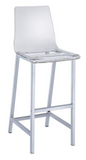 Simplicity Set of 2 Acrylic and Chrome Bar Stool