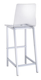 Simplicity Set of 2 Acrylic and Chrome Bar Stool