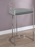 Abound Set of 2 Acrylic and Chrome Bar Stool