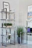 Easton Chrome and Glass Display/BookShelf