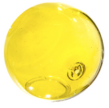 Yellow 3D round glass Wall Art