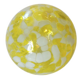 Yellow 3D round glass Wall Art