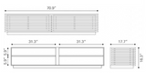 Wood Slat TV Console