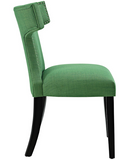 Green Upholstered Dining Chair with nailhead trim