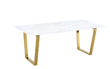 Carnival Stone Dining Table Gold Base