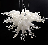 White Blown Glass Modern Ceiling Chandelier