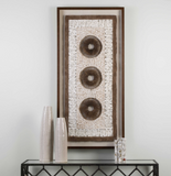 Shadow box with hand cut paper inside