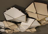 Brass Wall art with overlapping shapes