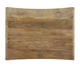 Taurus Scooped Elm Wood Accent Stool