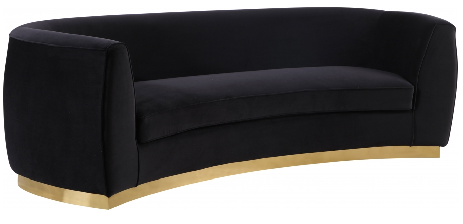 The Shell Curved Sofa Black Gold Interior Motives by Will Smith LLC
