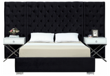 The Abundance Modern Bed is covered in Svelte velvet, it covers each inch of this magnificently styled bed, lending it a bit of softness and glamour. The bold headboard is heavily button tufted for a regal and sophisticated look, and it's padded, so you can rest your back against it while you read or watch TV. The full-framed base is modish and sleek and provides sturdy support for the mattress of your choice.