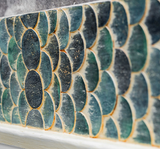 Fiber Glass Mermaid Scales Wall Mirror