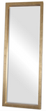 The Treton Wall or Floor Mirror is perfect to use as a dressing mirror or just for accent. This stately mirror features a deep, solid wood frame with a lightly antiqued gold leaf finish. Mirror has a generous 1 1/4" bevel. May be hung horizontal or vertical.