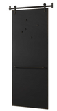The Magnet Modern Chalk Board is modern and unique. Organize your calendar, or use as a catch all for artwork, photos, and family happenings with this farmhouse barn door chalkboard. Five clip magnets included.