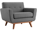 Ronald Mid Century Modern Accent Chair Dark Grey