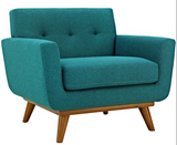 Ronald Mid Century Modern Accent Chair Light Grey