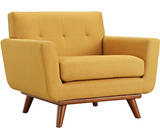 Ronald Mid Century Modern Accent Chair Blue
