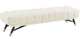 Tipper Modern Bench Ivory
