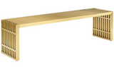 Apollo Modern Gold Metal Bench Large