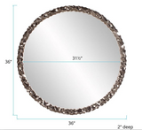 Crumple Round Wall Mirror