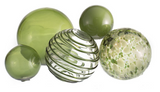 Olive Glass Wall Decor Art