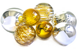 Silver and Gold Plated Glass Wall Decor Art