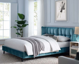 Tuft Modern Queen Bed Sky Velvet