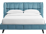 Tuft Modern Queen Bed Sky Velvet