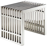Astrid II Modern Stainless Steel Bench Small