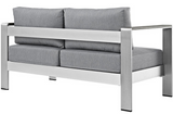 Modus Aluminum Outdoor Loveseat Grey