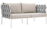 Elle Outdoor Aluminum Loveseat