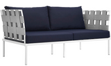 Elle Outdoor Aluminum Loveseat