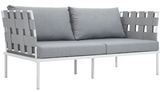 Elle Outdoor Aluminum Loveseat