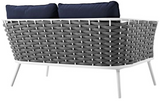 Lace Outdoor Aluminium Frame Love Seat Blue