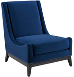Darby Velvet Accent Chair Grey