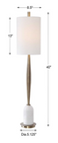 Torpedo Modern Marble and Gold Tall Buffet Lamp
