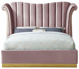 Bloom Modern Bed Blue With Gold Base