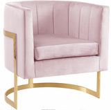 Celeste Modern Accent Chair Blue With Gold Base