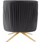 Pleat Modern Swivel Chair Grey