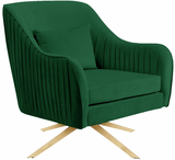 Pleat Modern Swivel Chair Grey