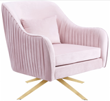 Pleat Modern Swivel Chair Grey
